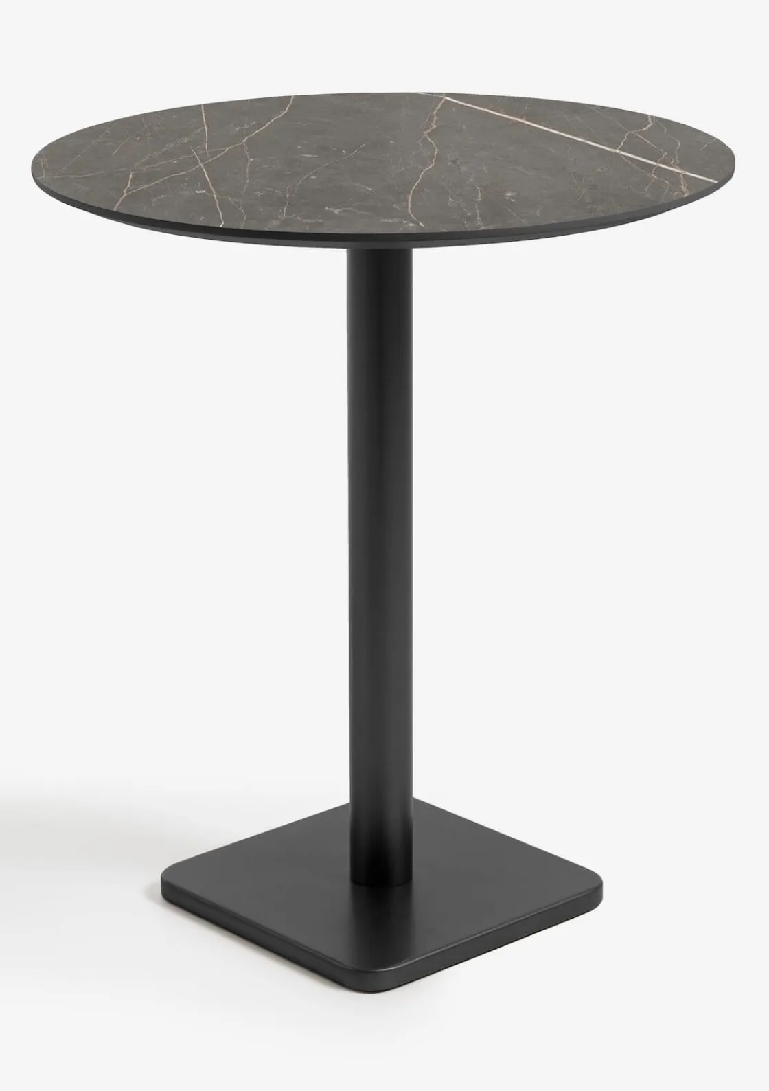 XOOON Brest bartafel marble onyx (D80cm) in kleur Zwart^ Bartafels|Woonaccessoires