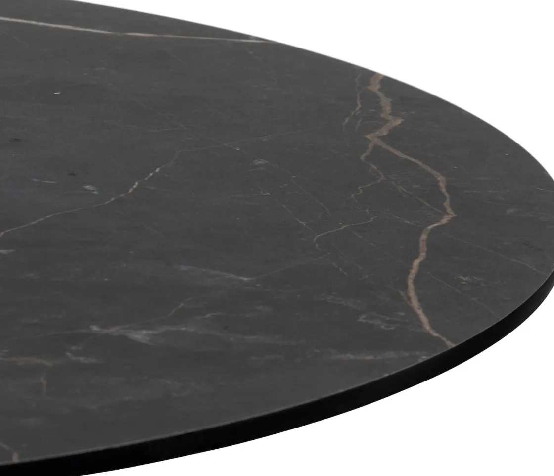 XOOON Brest bartafel marble onyx (D80cm) in kleur Zwart^ Bartafels|Woonaccessoires