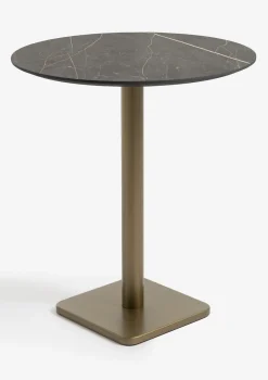 XOOON Brest bartafel marble onyx (D80cm) in kleur Goud van COCOmaison^ Woonaccessoires|Bartafels