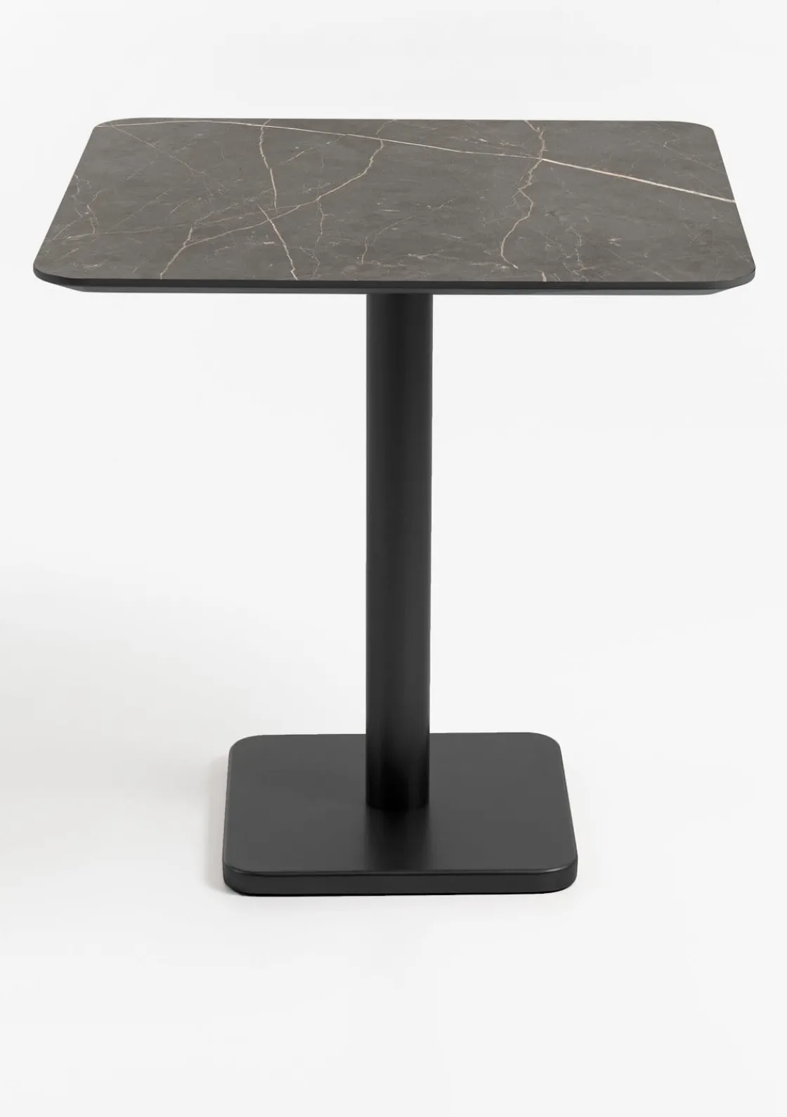 XOOON Brest bistrotafel marble onyx (75x75cm) kleur Zwart^ Eettafels|Woonaccessoires