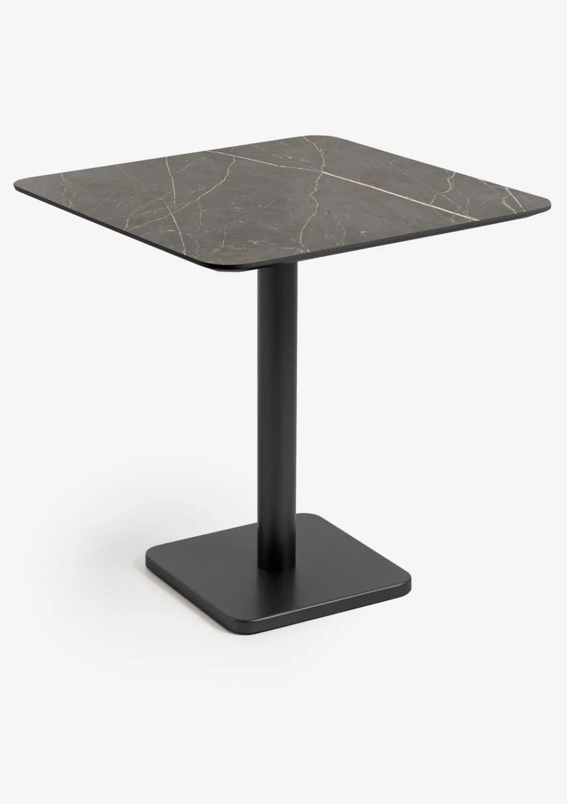 XOOON Brest bistrotafel marble onyx (75x75cm) kleur Zwart^ Eettafels|Woonaccessoires