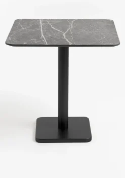 XOOON Brest bistrotafel marble light grey (75x75cm) kleur Zwart^ Eettafels|Woonaccessoires