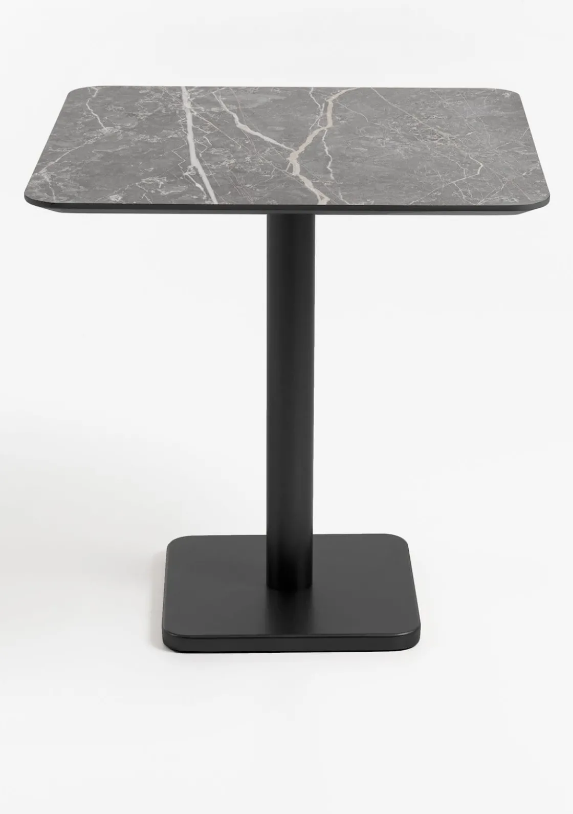 XOOON Brest bistrotafel marble light grey (75x75cm) kleur Zwart^ Eettafels|Woonaccessoires