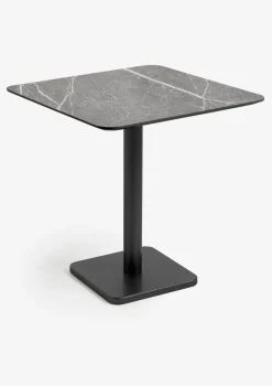 XOOON Brest bistrotafel marble light grey (75x75cm) kleur Zwart^ Eettafels|Woonaccessoires