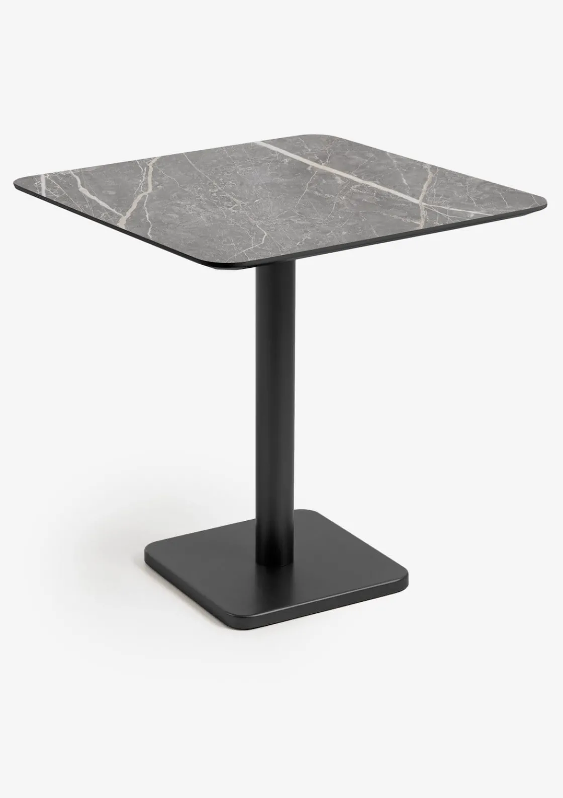 XOOON Brest bistrotafel marble light grey (75x75cm) kleur Zwart^ Eettafels|Woonaccessoires