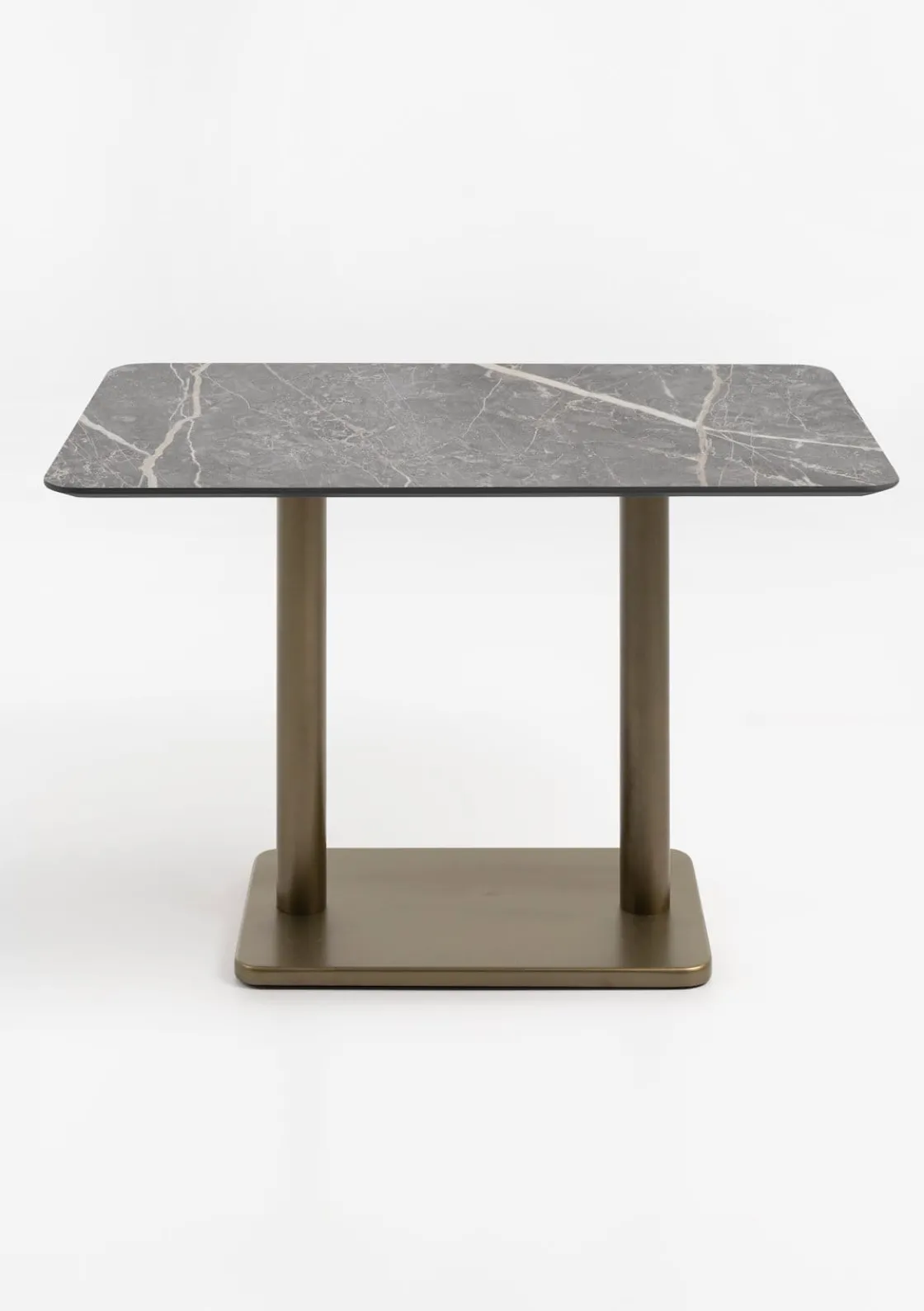 XOOON Brest bistrotafel marble light grey (120x75cm) kleur Goud^ Eettafels|Woonaccessoires