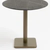 XOOON Brest bistrotafel marble onyx (D80cm) kleur Goud van COCOmaison^ Woonaccessoires|Eettafels