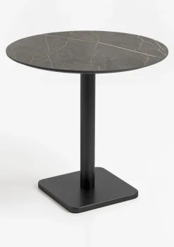 XOOON Brest bistrotafel marble onyx (D80cm) kleur Zwart - COCOmaison^ Eettafels|Woonaccessoires