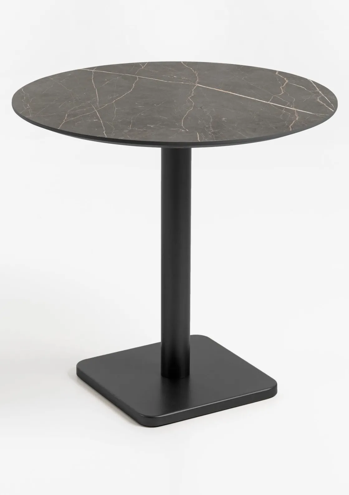 XOOON Brest bistrotafel marble onyx (D80cm) kleur Zwart - COCOmaison^ Eettafels|Woonaccessoires