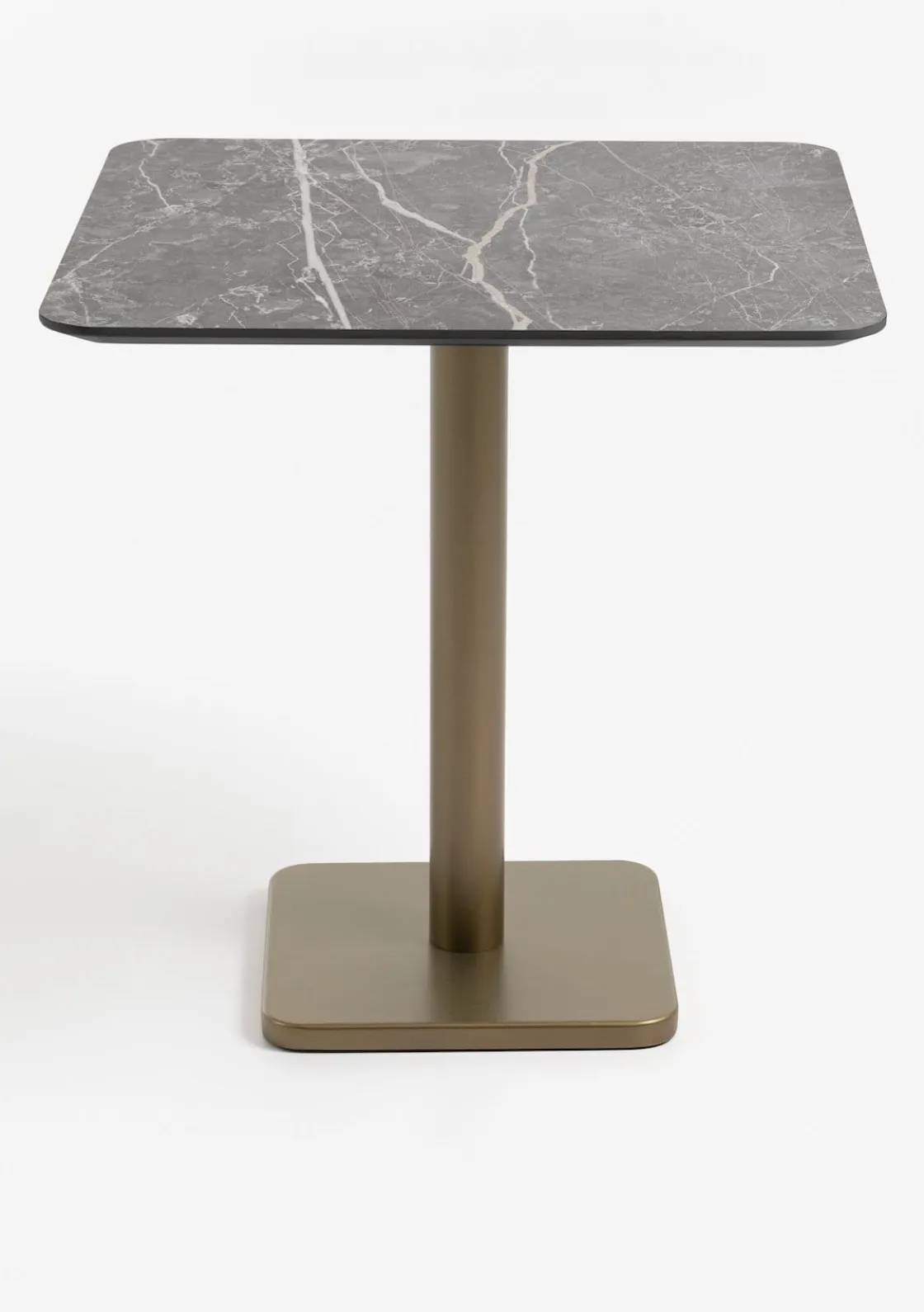 XOOON Brest bistrotafel marble light grey (75x75cm) kleur Goud^ Woonaccessoires|Eettafels