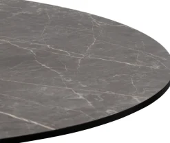 XOOON Brest bistrotafel marble light grey (D80cm) kleur Goud^ Woonaccessoires|Eettafels