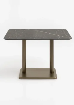 XOOON Brest bistrotafel marble onyx (120x75cm) kleur Goud^ Eettafels|Woonaccessoires