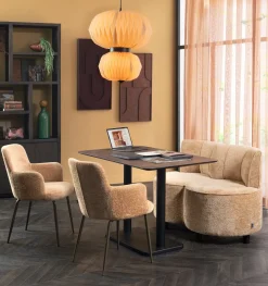 XOOON Brest bistrotafel stone rust (120x75cm) kleur Zwart^ Woonaccessoires|Eettafels