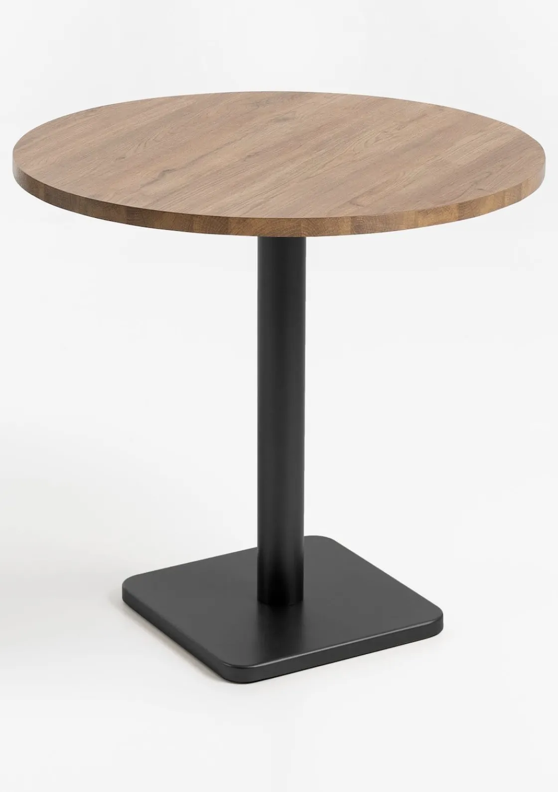 XOOON Brest bistrotafel vintage oak (D80cm) kleur Zwart^ Eettafels|Woonaccessoires