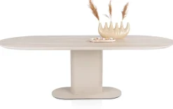 XOOON Brianto, eetkamertafel 240 x 100 cm - keramiek blad Travertin - Creme^ Eettafels|Tafelconfigurator