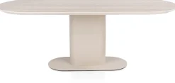 XOOON Brianto, eetkamertafel 210 x 100 cm - keramiek blad Travertin - Creme^ Tafelconfigurator|Eettafels