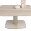 XOOON Brianto, salontafel 90 x 90 cm - keramiek blad Travertin^ Salontafels|Tafelconfigurator