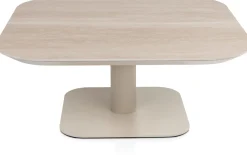 XOOON Brianto, salontafel 90 x 90 cm - keramiek blad Travertin^ Salontafels|Tafelconfigurator