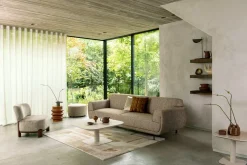 XOOON Brianto, salontafel 50 x 50 cm - keramiek blad Travertin^ Salontafels|Tafelconfigurator