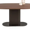 XOOON Brianza, eetkamertafel 210 x 100 cm - walnoot fineer - Steel Brown^ Tafelconfigurator|Eettafels