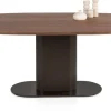 XOOON Brianza, eetkamertafel 240 x 100 cm - walnoot fineer - Steel Brown^ Eettafels|Tafelconfigurator