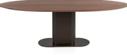 XOOON Brianza, eetkamertafel 240 x 100 cm - walnoot fineer - Steel Brown^ Eettafels|Tafelconfigurator