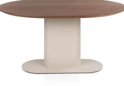 XOOON Brianza, eetkamertafel 150 x 120 cm - walnoot fineer - Creme^ Tafelconfigurator|Eettafels