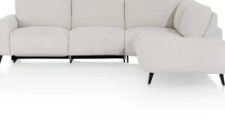 XOOON Carini, hoekbank 2,5 zits arm links electrisch + ottomane rechts - Vada Ivory^ Carini|Carini