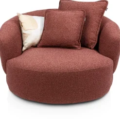 XOOON Cervos, fauteuil draaibaar - rond 130cm incl. 1 kussen 60x60 + 1 kussen 45x45^ Leren Fauteuils|Stoffen Fauteuils