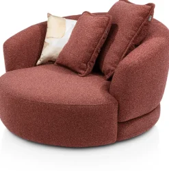 XOOON Cervos, fauteuil draaibaar - rond 130cm incl. 1 kussen 60x60 + 1 kussen 45x45^ Leren Fauteuils|Stoffen Fauteuils