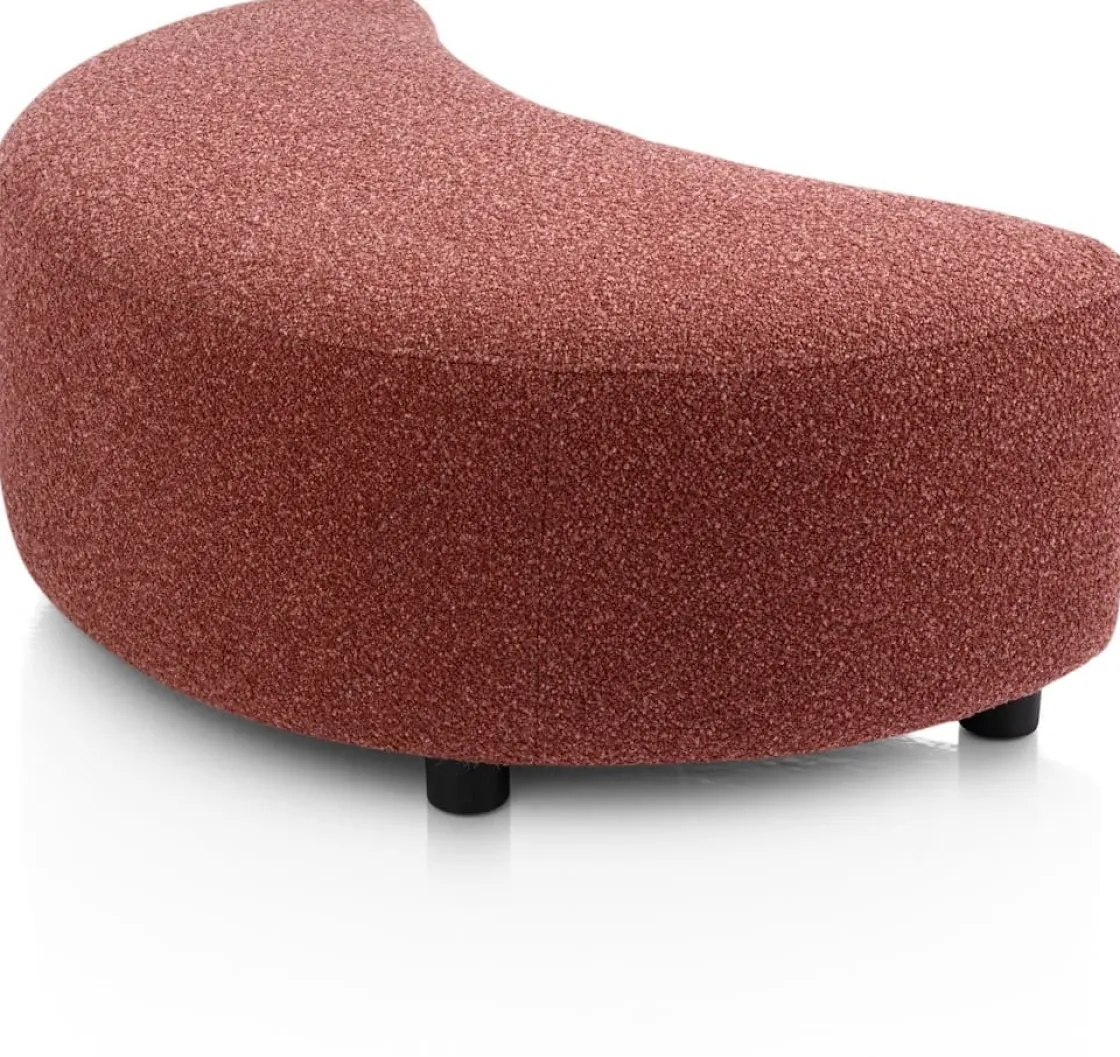 XOOON Cervos, poef/hocker bij fauteuil draaibaar groot^ Leren Fauteuils|Stoffen Fauteuils