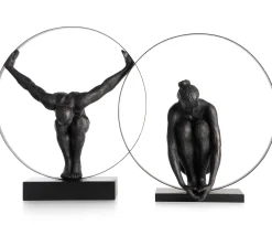 XOOON Circle Lady beeld H54cm in de kleur Zwart - COCOmaison^ Woonaccessoires