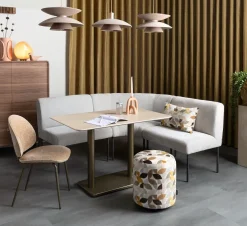 XOOON COCOmaison, Brest bistrotafel Travertine 120x75cm - Goud^ Woonaccessoires|Eettafels