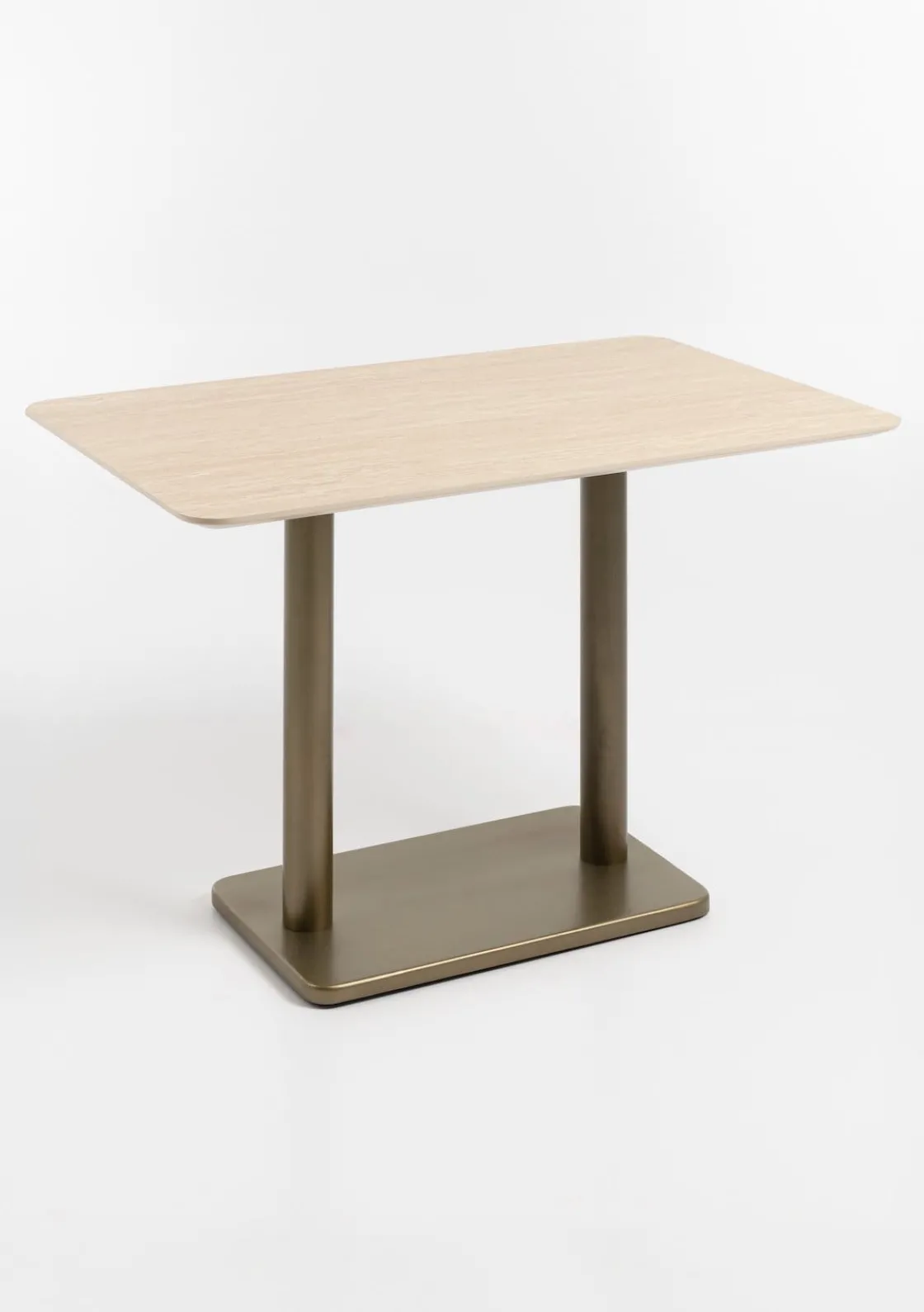 XOOON COCOmaison, Brest bistrotafel Travertine 120x75cm - Goud^ Woonaccessoires|Eettafels