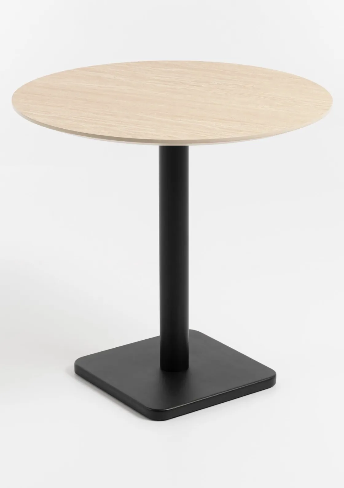 XOOON COCOmaison, Brest bistrotafel Travertine D80cm - zwart^ Eettafels|Woonaccessoires