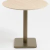 XOOON COCOmaison, Brest bistrotafel Travertine D80cm - Goud^ Woonaccessoires|Eettafels