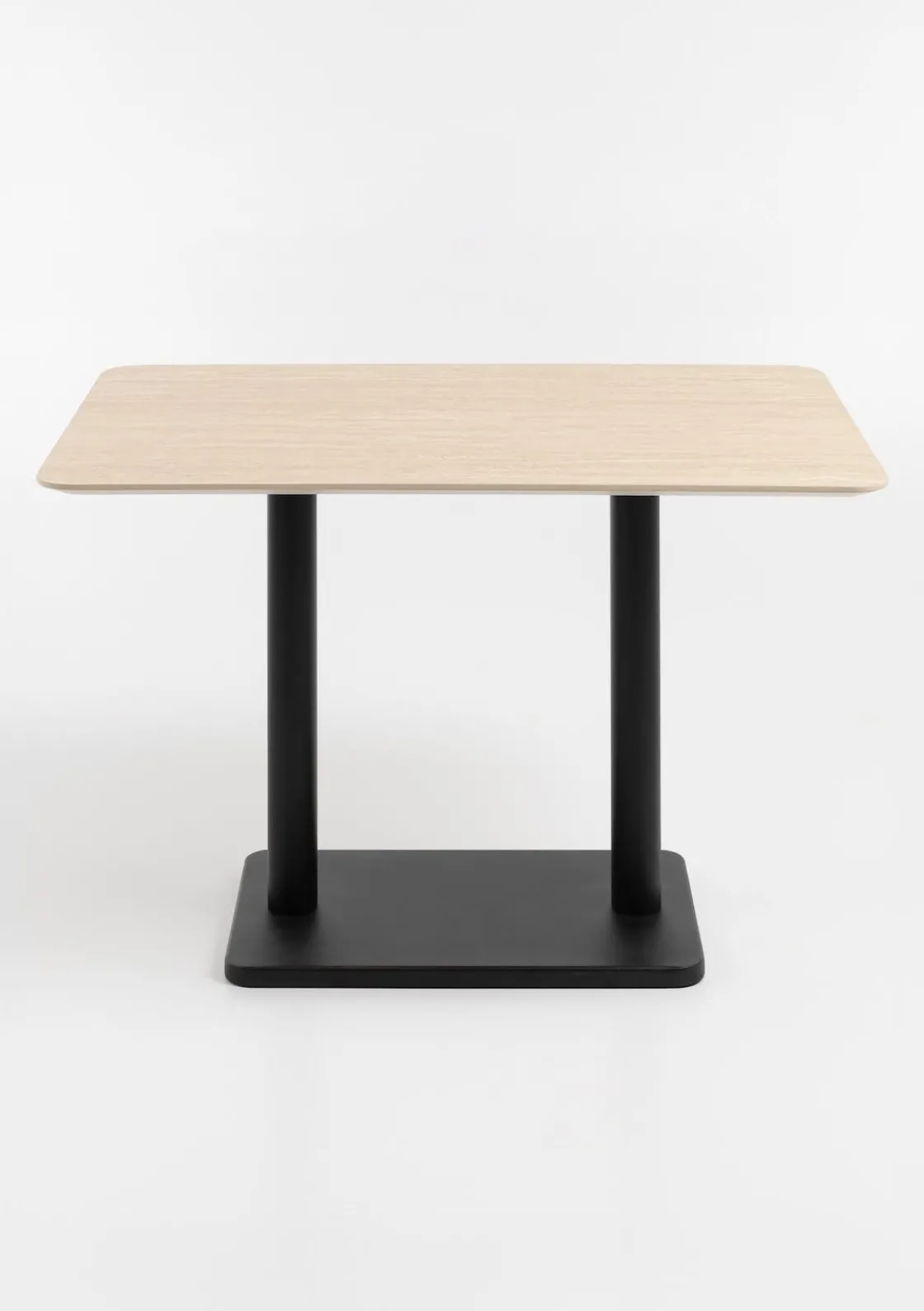 XOOON COCOmaison, Brest bistrotafel Travertine 120x75cm - zwart^ Eettafels|Woonaccessoires