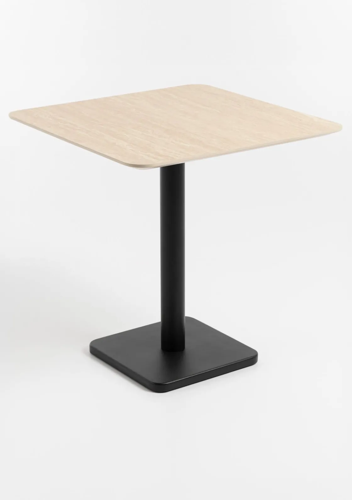 XOOON COCOmaison, Brest bistrotafel Travertine 75x75cm - zwart^ Eettafels|Woonaccessoires
