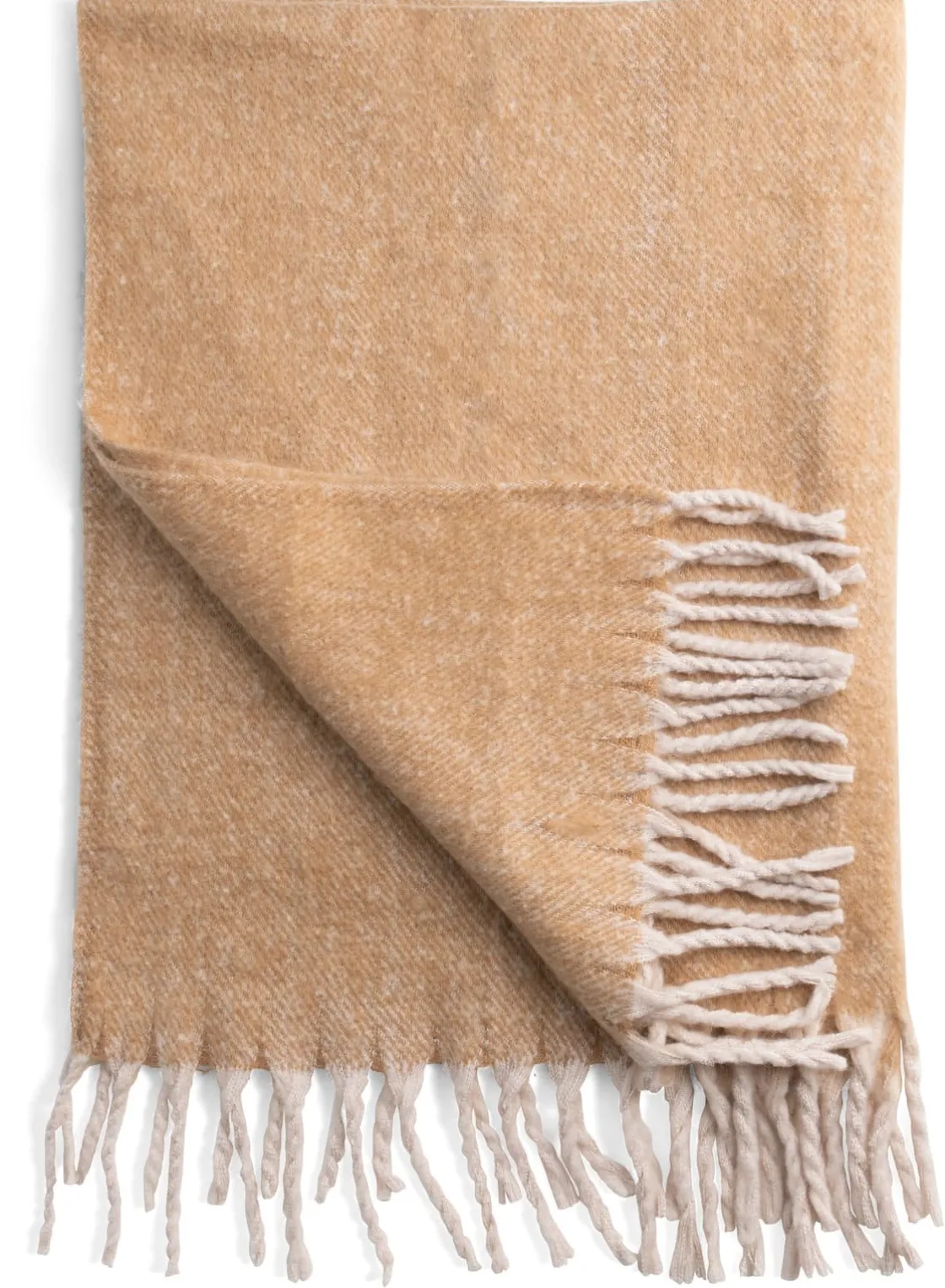 XOOON COCOmaison, Camel plaid 127x152cm - Oker^ Woonaccessoires