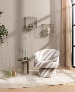 XOOON COCOmaison, Nora fauteuil - Taupe^ Woonaccessoires|Stoffen Fauteuils