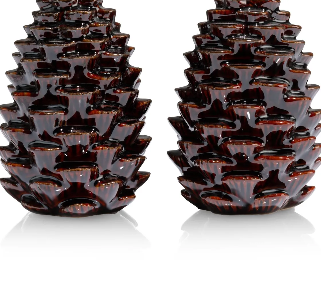 XOOON COCOmaison, Pine kandelaar H12cm - Bruin^ Woonaccessoires