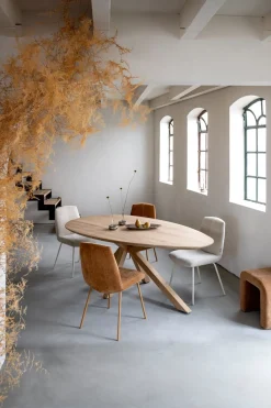 XOOON Cosenza eetkamertafel 210 x 120 cm in de kleur Naturel -^ Eettafels|Tafelconfigurator