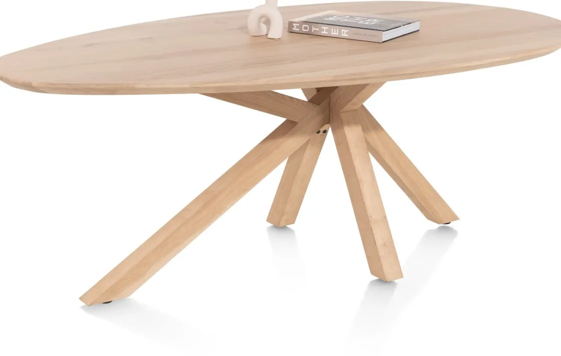 XOOON Cosenza eetkamertafel 210 x 120 cm in de kleur Naturel -^ Eettafels|Tafelconfigurator