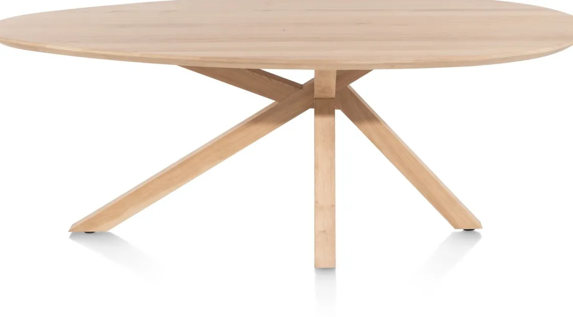 XOOON Cosenza eetkamertafel 210 x 120 cm in de kleur Naturel -^ Eettafels|Tafelconfigurator