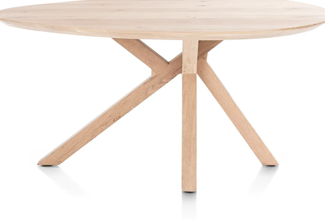 XOOON COSENZA eetkamertafel 160 x 115 cm - naturel eiken^ Eettafels|Tafelconfigurator