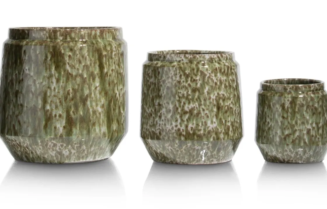 XOOON Dalila pot H20cm in de kleur Groen - COCOmaison^ Woonaccessoires