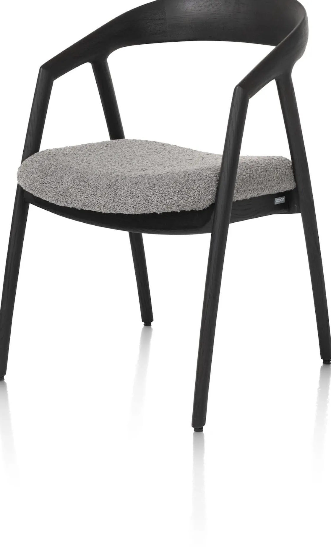 XOOON DANTE armstoel - eik antraciet in stof Brioni^ Armstoelen