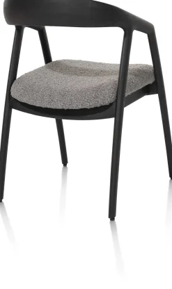 XOOON DANTE armstoel - eik antraciet in stof Brioni^ Armstoelen
