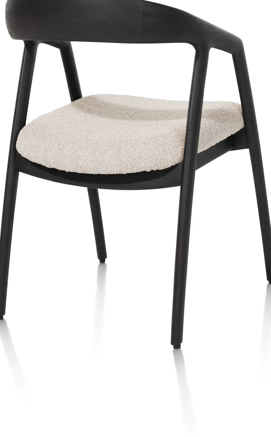 XOOON DANTE armstoel - eik antraciet met gestoffeerde zit in stof Brioni^ Armstoelen
