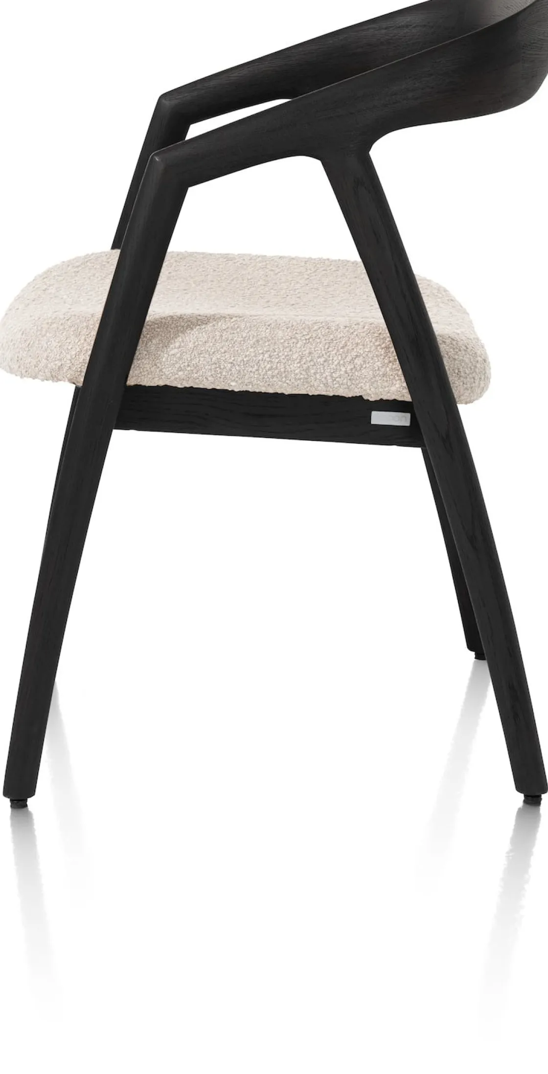 XOOON DANTE armstoel - eik antraciet met gestoffeerde zit in stof Brioni^ Armstoelen